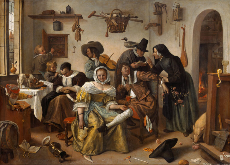 Jan Steen, (1663), Beware of Luxury.